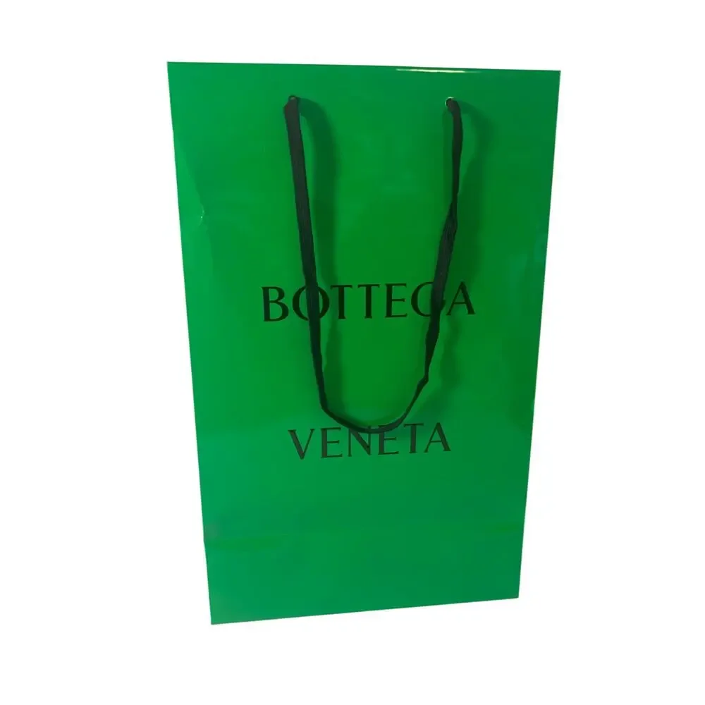 Bottega Veneta Large Green Paper Shopping Tote Empty Gift Bag Only 22x13.5x7.5